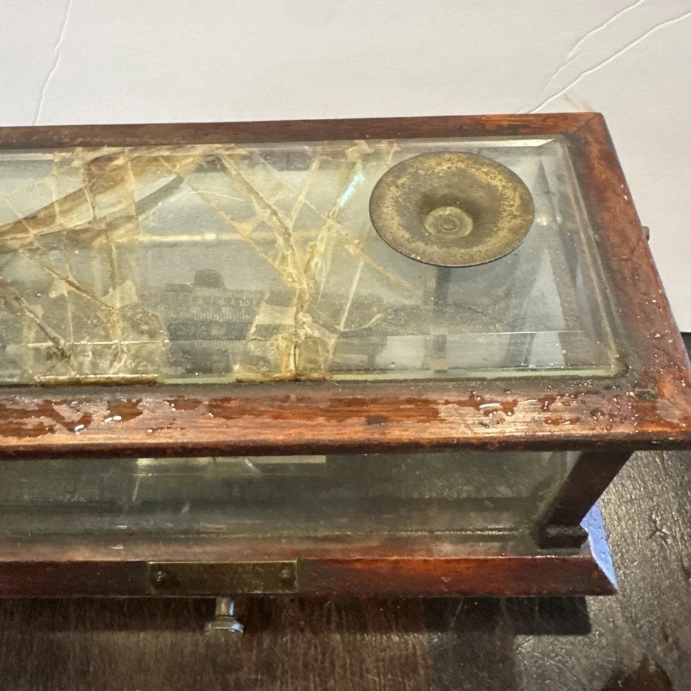 19th CENTURY HENRY TROEMNER BALANCE SCALE  NICE DISPLAY BROKEN PIECES SEE‎ PICS